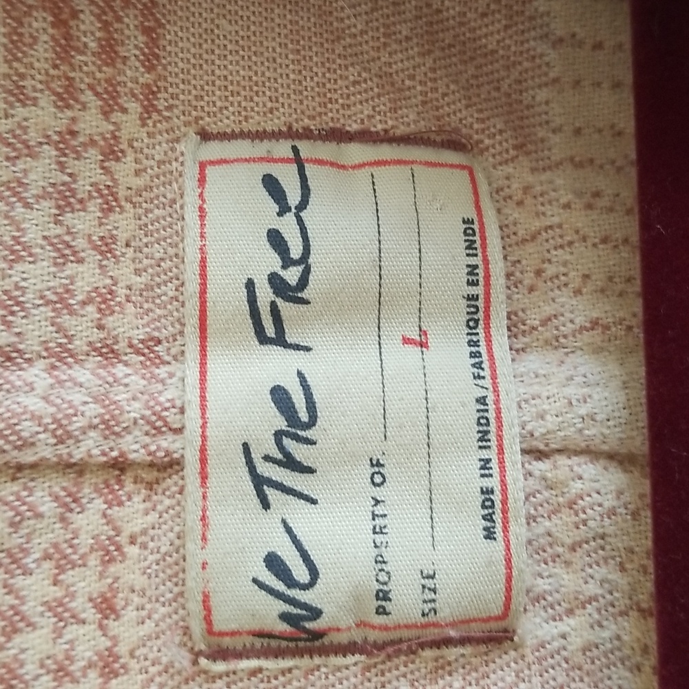 We The Free Pink and Cream Plaid Jacket - Picture 2 of 8